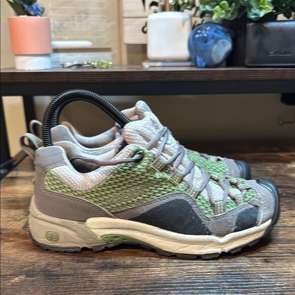 KEEN Wasatch Crest Vent Hiking Trail Leather Green Mesh Shoes size 7 - Picture 1 of 15